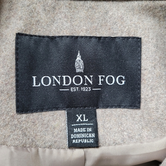 London Fog Peacoat Women Size XL Gray Double Breasted Wool Blend Pockets Lined - Picture 5 of 11